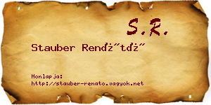 Stauber Renátó névjegykártya